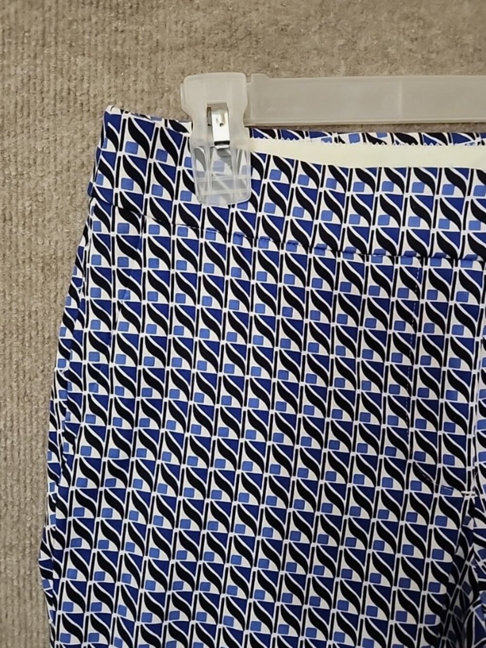 J Crew Campbell Capri Cropped Pants  Womens 10 Blue Waive Straight Leg Stretch - Picture 4 of 8
